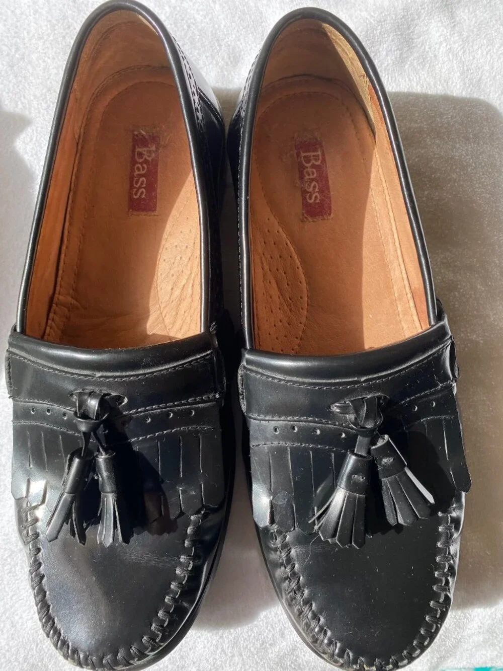 G.H. Bass & Co. Weejuns Black Tassel Loafers Kiltie Men's Size 12